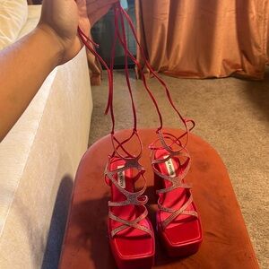NEW Hot pink platform heels